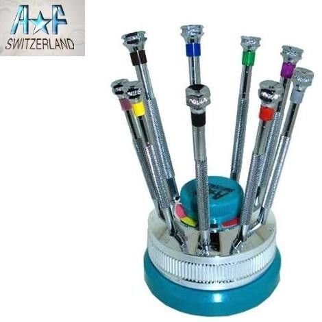 18980 Swiss Made 9 Piece Screwdriver Set Carousel  