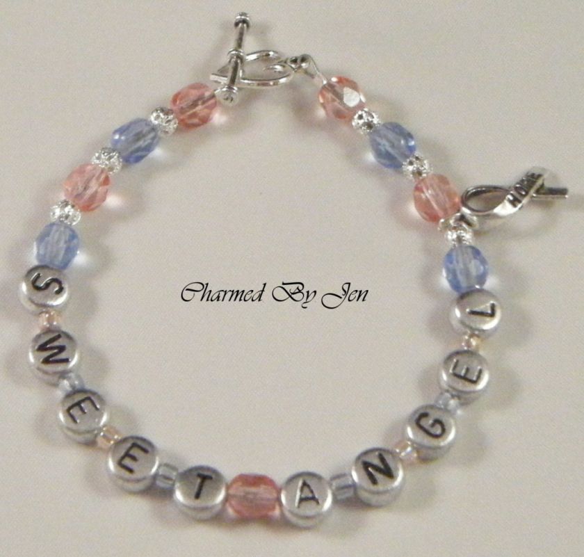 PREGNANCY INFANT LOSS Awareness SWEET ANGEL Bracelet  