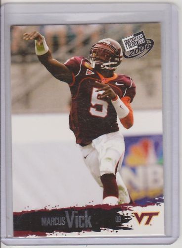 2006 Press Pass Marcus Vick RC VIRGINIA TECH HOKIES #9  