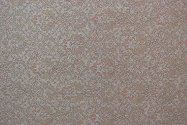 Fabricut Aqua Wheat Tangerine Damask Woven Chenille Drapery Upholstery 