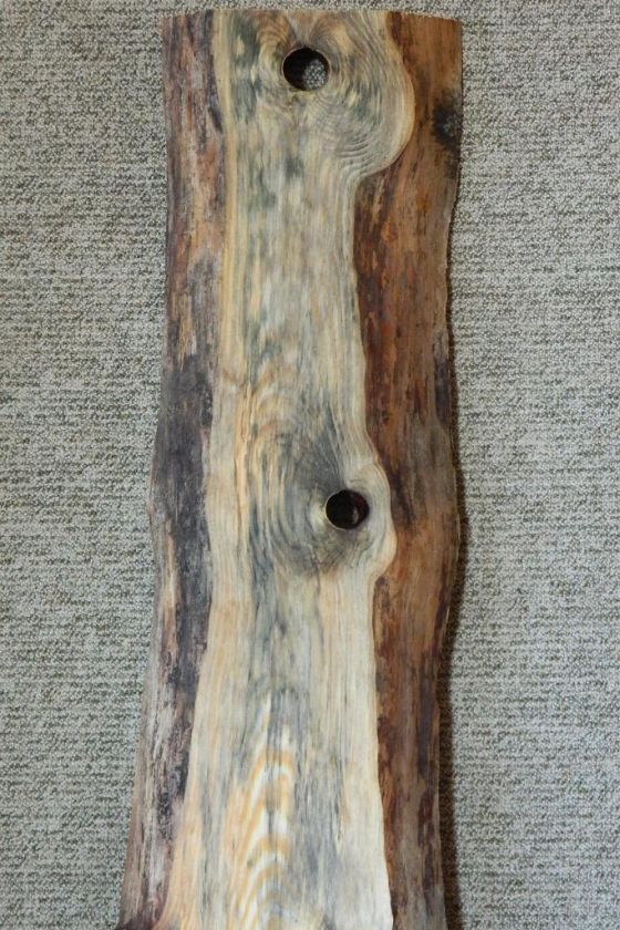 Awesome Blue Spalted Knotty Pine Curly Figured Mantel/Headboard Slab 