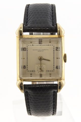 Vacheron Constantin Vintage 18k Yellow Gold Square Manual Wind Watch 