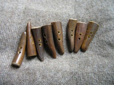 Real STAG HORN TOGGLE Sewing buttons NATURAL HORN new  