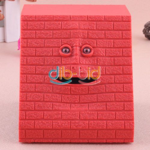 Facebank Face Bank Saving Sensor Coin Money Eating Box Color Cute 