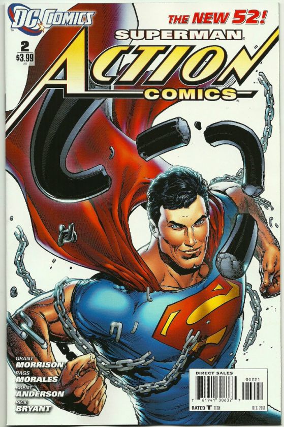 ACTION COMICS #2 2011 VAN SCIVER VARIANT & REG MORALES CVR 1ST PRINT 