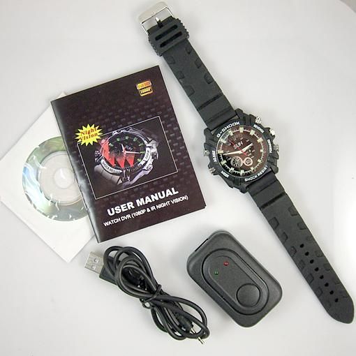 1080P Waterproof Spy Watch Camera Night Vision DVR 4GB  