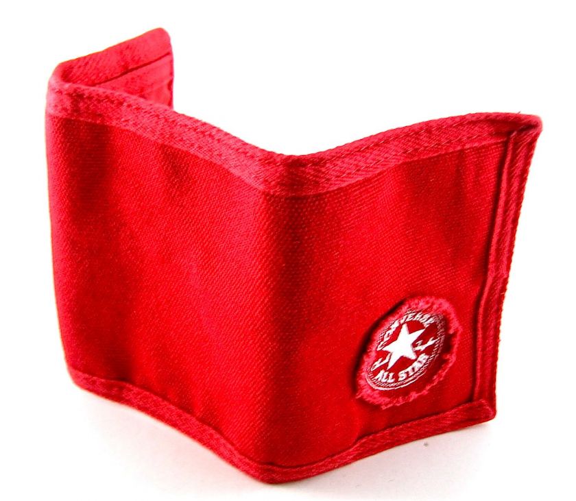   durable red washed out canvas the wallet measures approximately 10 x