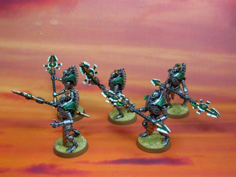 Warhammer 40K painted Necron Lychguards armed with warscythes  