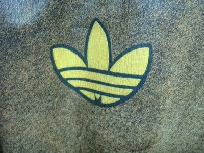 VINTAGE 90 ADIDAS OLD SCHOOL HIP HOP LEATHER JACKET SZ LARGE  