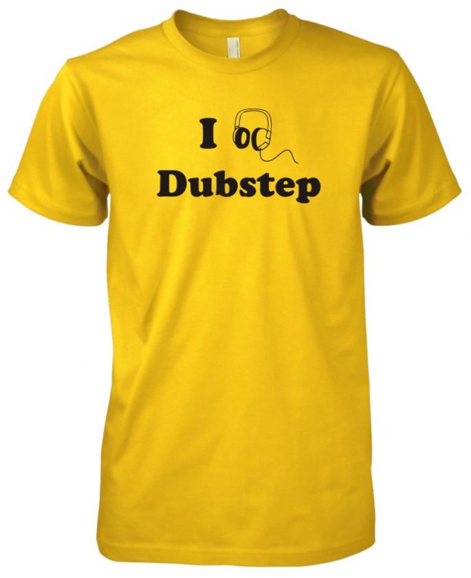 Mens American Apparel I Listen Love Dubstep Music Electro DJ T Shirt 