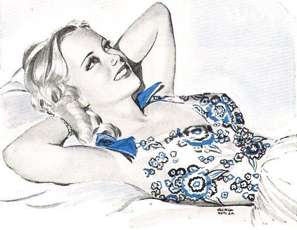 Retro Pin Up Girl Laying Down Cross Stitch Pattern  