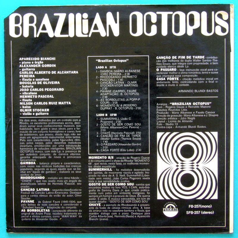 LP BRAZILIAN OCTOPUS HERMETO PASCOAL ALEMAO PROG BRAZIL  