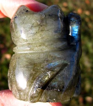 Labradorite Carved Maneki Neko Lucky Cats Cat Kitty  