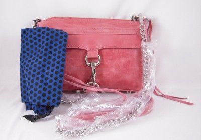 Rebecca Minkoff Mini Mac Clutch in Pink with Silver Hardware NWT 