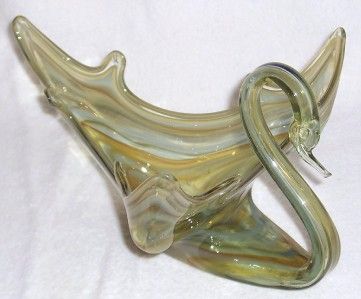 GLASS ART MURANO VENETIAN HANDBLOWN GLASS LARGE SWAN  