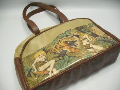 vtg Atenti USA Handbag Purse  Jungle Tiger Bag  