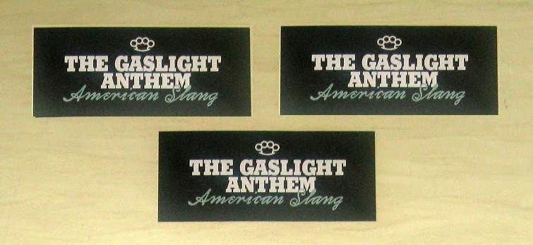 THE GASLIGHT ANTHEM American Slang Stickers 2010 Punk  