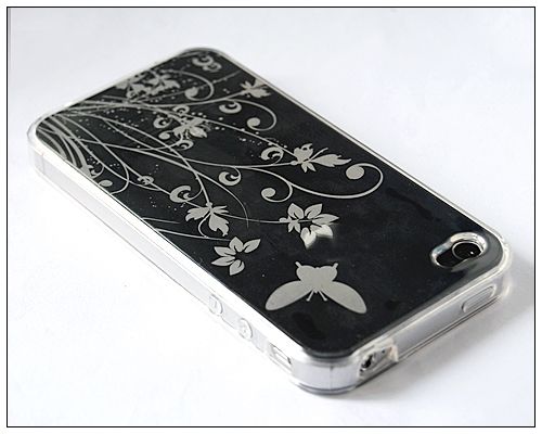 Clear Designer Soft TPU Case Bumper Cover For iPhone 4  