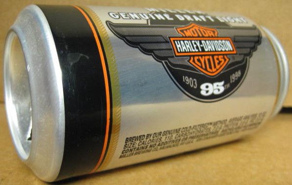 MGD LIGHT BEER Can Harley Davidson 95th Ann 1998 Miller  