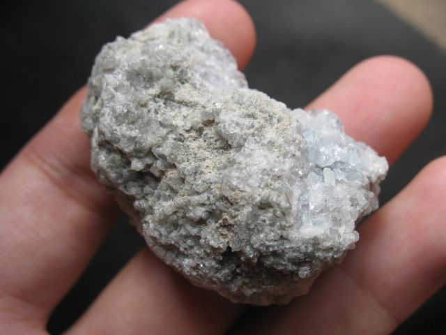 SKY BLUE CELESTITE CRYSTAL MINERAL STONE GEODE CLUSTER  