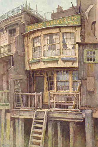 LONDON Limehouse. Pub. Vintage Print.Haslehust.c1920  