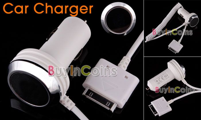 Car Charger for Apple iPhone 3G 3GS 4S 4GS 4 4G iPod Touch Nano  