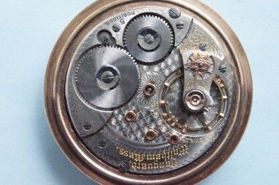 18 SIZE WALTHAM 23 JEWEL AUTHENTIC RAILROAD POCKET WATCH SN16056080 