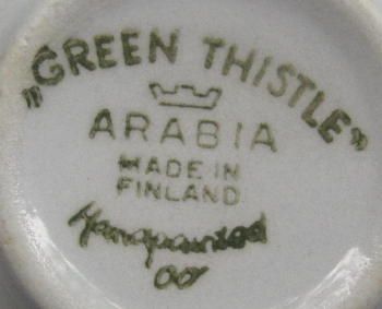 SIX Arabia Finland Green Thistle Cups  