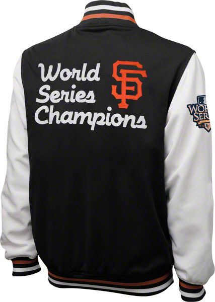 San Francisco Giants Black Commemorative Full Zip Varsity Jacket 