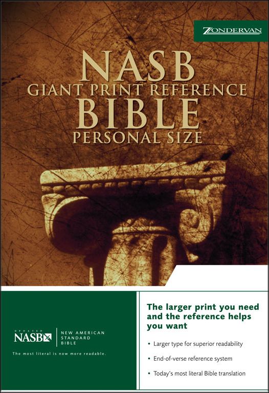 NASB Giant Print Reference Bible Personal Size Thumb Indexed Burgundy 