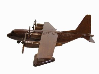   LOCKHEED C 130 HERCULES MILITARY CARGO WOOD WOODEN MODEL AIRPLANE