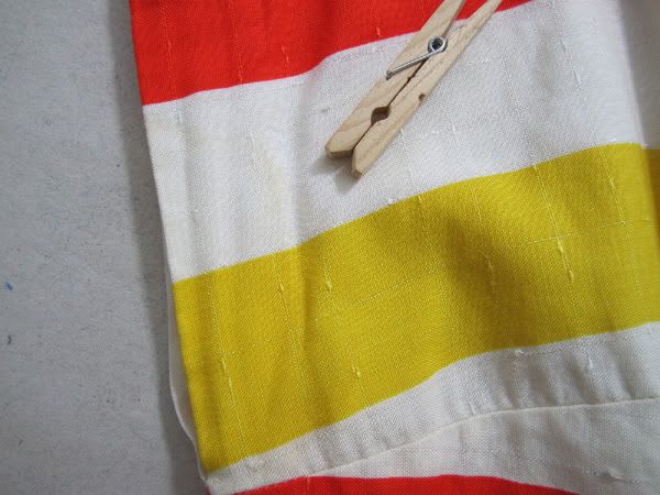 VinTaGe 50s*YELLOW ORANGE SUNSHINE STRIPE*SPRING GLAM PIN UP FAB 