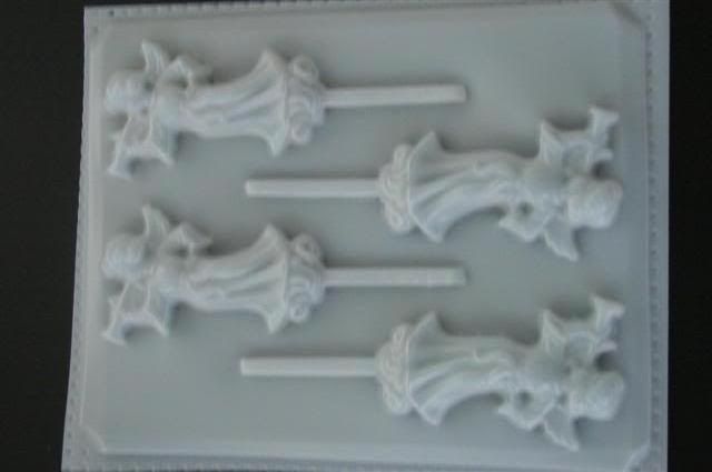 ANGEL w/ TRUMPET Holiday Christmas Chocolate Soap Mold  