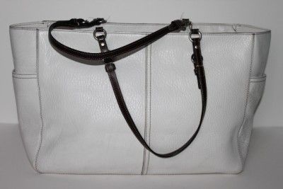 Authentic COACH Chelsea White Leather Tote Bag 10026  