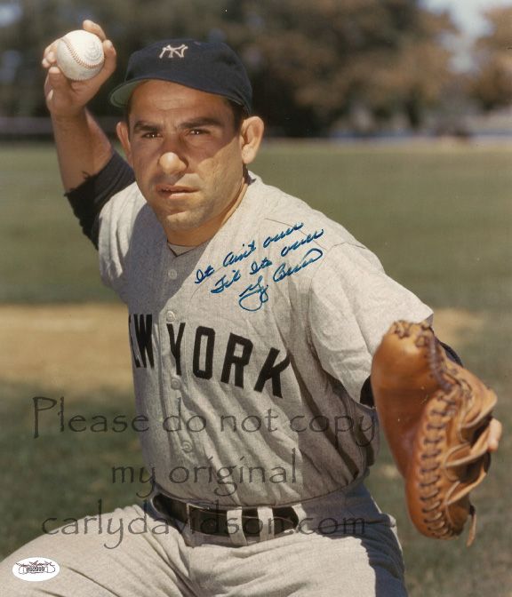 Yogi Berra It Aint Over Till Its Over Rare JSA Ltd  