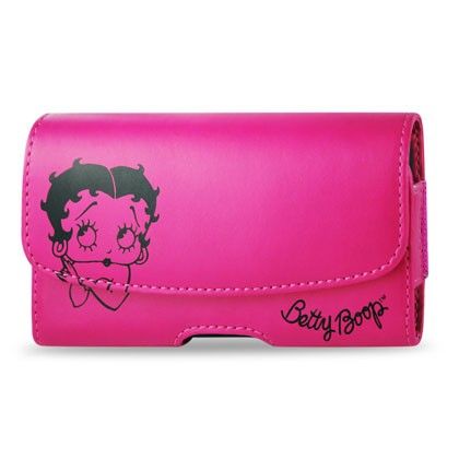 SAMSUNG EXHIBIT II 2 4G/TRANSFIX PINK BETTY BOOP LEATHER CASE POUCH 