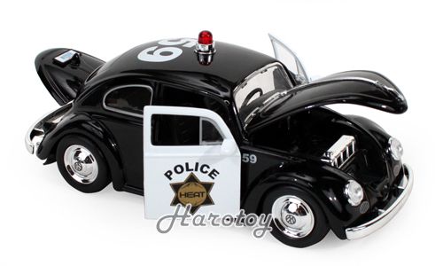 VOLKSWAGEN VW 1959 BEETLE BUG JADA HEAT POLICE CAR 124  