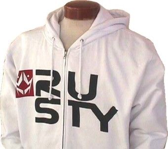 55 Mens RUSTY Surfer SWEATSHIRT FLEECE Hoody JACKET XL  