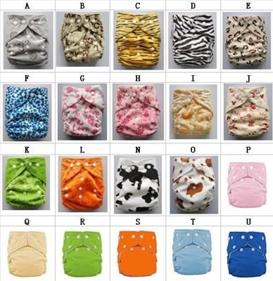 5PC REUSABLE BABY CLOTH DIAPER 5 INSERTS + 1 SIZE  