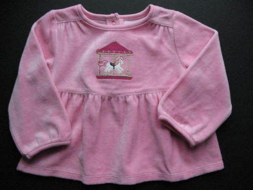 Gymboree nwt CAROUSEL RIDE Pink Velour Swing Top 12 18  