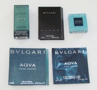 BVLGARI Mens Cologne Bath & Body Lot Sample Sizes ~ NEW  