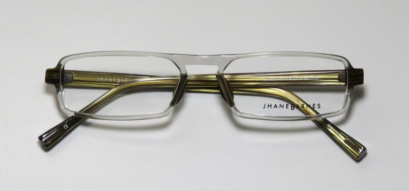 NEW JHANE BARNES FACTOR 53 17 140 CLEAR/OLIVE EYEGLASSES/GLASSES/FRAME 