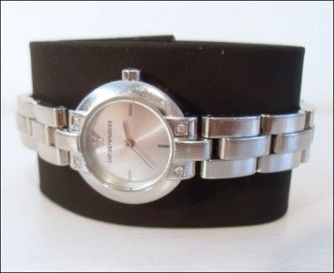 Ladies Stainless Steel Emporio Armani Genuine Diamond Designer Evening 