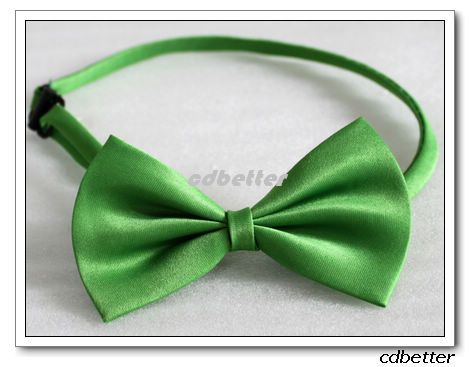 Wedding Party Kids Boys Girls Solid Colors Pre Tied Satin Bowties Bow 