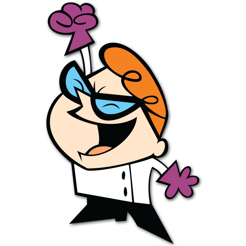 Dexters Laboratory Dexter car bumper sticker 3 x 5  