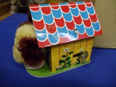   Wind up Mechanical TIN **HAPPY DOGGIE** Dog Tin Toy Japan  