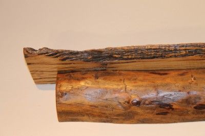 289 Barn beam rustic log shelf, 1800s Fir & Ash, 94 long live edge 