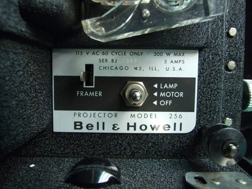 Bell & Howell Regular 8mm Movie Projector Model 256 for parts or 