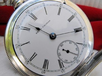 1893 SETH THOMAS TWO TONE MOVEMENT POCKET WATCH in COIN SILVER CASE 