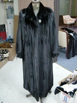  BlackGlama Female Mink 52 Coat PLUS SIZE  